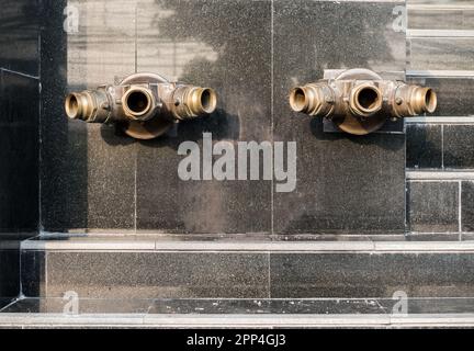 Borne d'incendie murale pour une utilisation d'urgence Banque D'Images