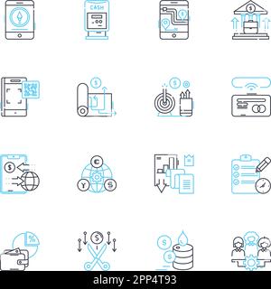 Ensemble d'icônes linéaires de psychologie d'entreprise. Motivation, leadership, communication, perception, innovation, Travail d'équipe, vecteur de ligne de conflit et signes de concept Illustration de Vecteur
