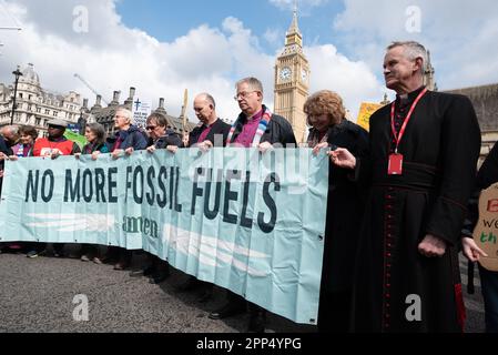 Londres, Royaume-Uni. 21 avril 2023. Jour 1 de quatre jours de manifestations contre le climat initiées par la rébellion de l'extinction et soutenues par plus de 200 organisations, inc Banque D'Images