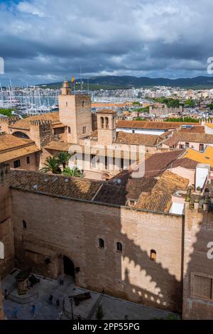 Palais royal de la Almudaina, Palau Reial de lAlmudaina, Palma de Majorque, Majorque, Iles Baléares, Espagne Banque D'Images
