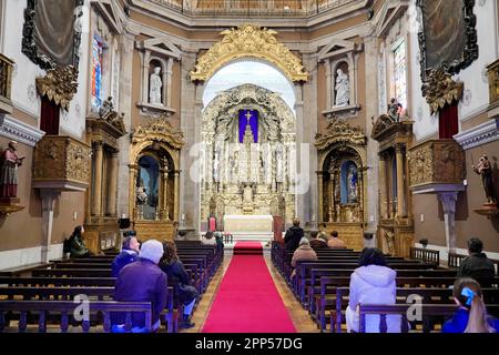 Vue sur l'intérieur, l'église de Santo Ildefonso, PARCA da Batalha, Porto, site classé au patrimoine mondial de l'UNESCO, Portugal Banque D'Images