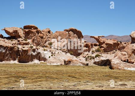 Formations rocheuses près de Laguna Negra, district de Potosí, Bolivie Banque D'Images