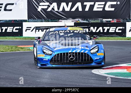 Monza, Italie. 22nd avril 2023. Pratique libre, Timur BOGUSLAVSKIY, Team Akkodis ASP, Mercedes-AMG GT3 crédit: Independent photo Agency/Alamy Live News Banque D'Images