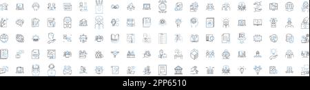 Collection d'icônes de secteur d'activité durable. Écologique, responsabilité, éthique, vert, environnement, Innovant, vecteur renouvelable et linéaire Illustration de Vecteur