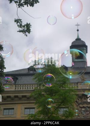 Bulles de savon. Banque D'Images