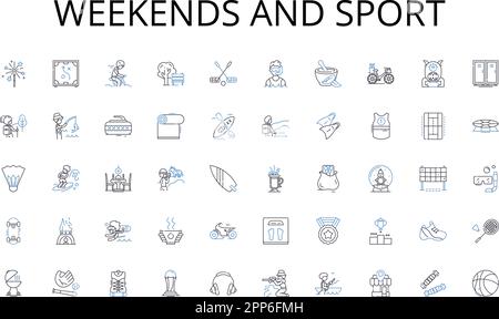 Collection Weekends and sport Line Icons. Brainpower, intellect, cognition, raisonnement, compréhension, Insight, vecteur de sagesse et illustration linéaire Illustration de Vecteur