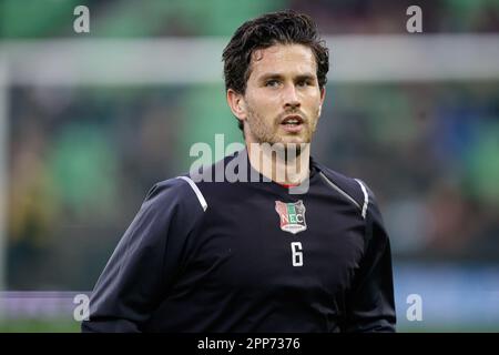 Groningen, pays-Bas. 22nd avril 2023. GRONINGEN, PAYS-BAS - AVRIL 22: Jordy Bruijn of N.E.C. se réchauffe lors du match Eredivisiie entre FC Groningen et N.C.A. à Euroborg sur 22 avril 2023 à Groningen, pays-Bas (photo de Broer van den Boom/Orange Pictures) crédit: Orange pics BV/Alay Live News Banque D'Images