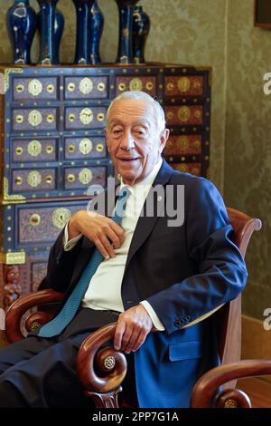 Lisbonne, Portugal. 22nd avril 2023. Marcelo Rebelo de Sousa, Président du Portugal, vu au cours de la première journée de la visite officielle de l'État. Président du Brésil à Lisbonne, Portugal crédit: SOPA Images Limited/Alamy Live News Banque D'Images