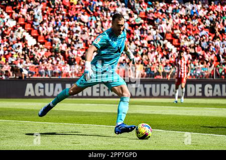 22 avril 2023: ALMERIA, ESPAGNE - AVRIL 22: Fernando Pacheco de UD Almeria tirer le ballon pendant le match entre UD Almeria et Athletic de Bilbao de la Liga Santander sur 22 avril 2023 au stade Powerhouse à Almeria, Espagne. (Credit image: © Samuel Carreño/PX Imagens via ZUMA Press Wire) USAGE ÉDITORIAL SEULEMENT! Non destiné À un usage commercial ! Banque D'Images