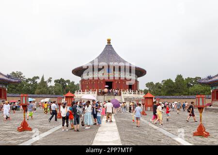 Pékin, Chine - 07 août 2018: Voûte impériale du ciel au Temple du ciel. Banque D'Images