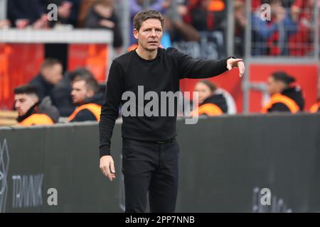 Cheftrainer Oliver Glasner (Francfort), Leverkusen, Allemagne, 18/04/2023, 1. Bundesliga, Matchday 27, Bayer 04 Leverkusen - Eintracht Frankfurt. DFL RÉF Banque D'Images