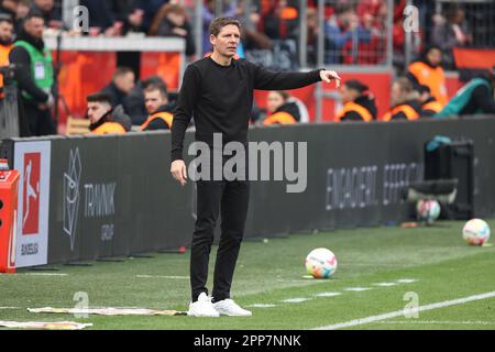 Cheftrainer Oliver Glasner (Francfort), Leverkusen, Allemagne, 18/04/2023, 1. Bundesliga, Matchday 27, Bayer 04 Leverkusen - Eintracht Frankfurt. DFL RÉF Banque D'Images