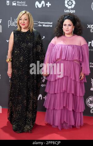 Madrid. Espagne. 20230422, Carmen Machi, Laura Galan assiste aux 10th Platino Awards pour le cinéma ibéro-américain 2023 Rec Carpet au Palacio Municipal de Congresos-IFEMA Madrid on 22 avril 2023 à Madrid, Espagne Banque D'Images