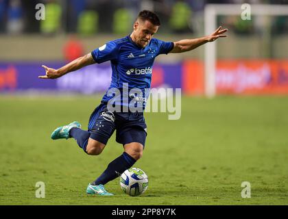 Belo Horizonte, Brésil, 22th avril 2023. Ramiro de Cruzeiro, pendant le match entre Cruzeiro et Gremio, pour la série brésilienne A 2023, au stade Arena Independencia, à Belo Horizonte sur 22 avril. Photo: Gledston Tavares/DiaEsportivo/Alay Live News Banque D'Images