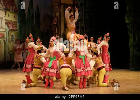 Mexico, Mexique. 20th avril 2023. La Compagnie nationale de danse du Mexique présente le classique Coppelia, au Palais des Beaux-Arts de Mexico. Sur 20 avril 2023 à Mexico, Mexique (Credit image: © Luis Barron/eyepix via ZUMA Press Wire) USAGE ÉDITORIAL SEULEMENT! Non destiné À un usage commercial ! Banque D'Images