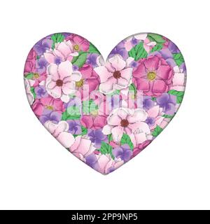 Illustrations de la Saint-Valentin. Pour cartes de vœux et emballages Illustration de Vecteur