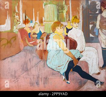 Henri de Toulouse-Lautrec - au salon de la rue des Moulins - 1894 Banque D'Images