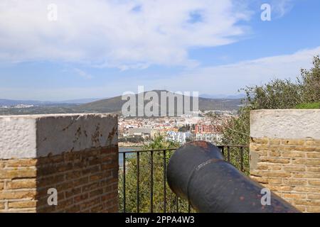 Batterie de la reine Charlotte, château mauresque, Gibraltar, territoire britannique d'outre-mer, Royaume-Uni, Royaume-Uni, Mer méditerranée, Europe Banque D'Images