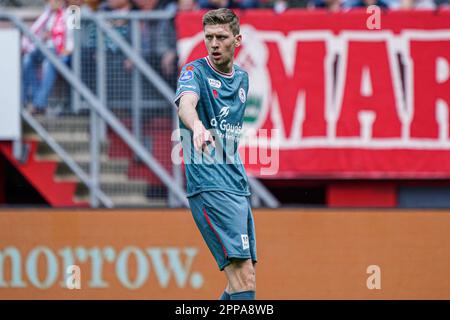 Enschede, pays-Bas. 23rd avril 2023. ENSCHEDE, PAYS-BAS - AVRIL 23: Tobias Lauritsen de Sparta Rotterdam pendant le match Eredivisie entre FC Twente et Sparta Rotterdam au Grolsch Veste on 23 avril 2023 à Enschede, pays-Bas (photo de Jeroen Meuwsen/Orange Pictures) Credit: Orange pics BV/Alay Live News Banque D'Images