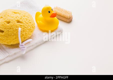 Éponge en caoutchouc pour le bain de canard Banque D'Images