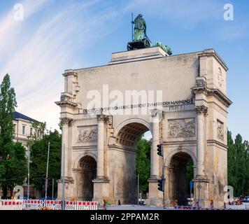 Le Siegestor (porte de la victoire) à Munich (Allemagne) (Bavière) Banque D'Images