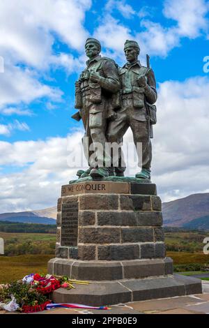 Le Commando Memorial près de Fort William honore les commandos d'élite de la seconde Guerre mondiale qui se sont entraînés dans les Highlands écossais. Banque D'Images