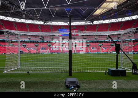 Londres, Royaume-Uni. 23rd avril 2023. Vue de l'intérieur du stade Wembley en amont du demi-finale de la coupe Emirates FA Brighton et Hove Albion vs Manchester United au stade Wembley, Londres, Royaume-Uni, 23rd avril 2023 (photo de Conor Molloy/News Images) à Londres, Royaume-Uni le 4/23/2023. (Photo de Conor Molloy/News Images/Sipa USA) crédit: SIPA USA/Alay Live News Banque D'Images