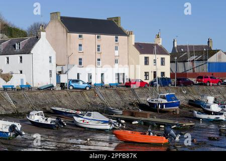 Port et ville de Stonehaven au lever du soleil en été Banque D'Images