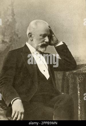 Carte postale ancienne de l'URSS, 1961. Pyotr Ilyich Tchaikovsky (7 mai 1840 – 6 novembre 1893) est un compositeur russe de la période romantique. Banque D'Images