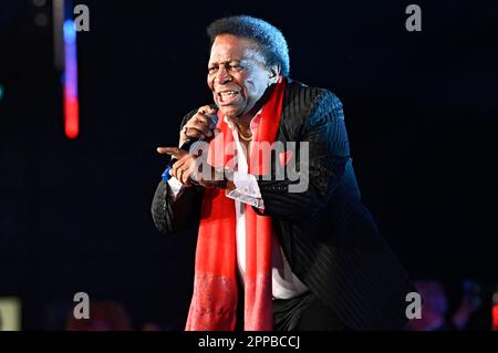 Roberto Blanco BEI der Verleihung der Goldenen sonne 2023 während der Sonnenklar.TV Gala im Wunderland Kalkar. Kalkar, 22.04.2023 Banque D'Images