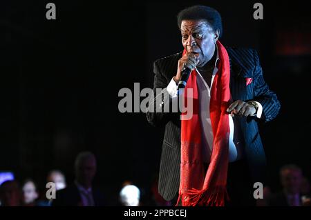 Roberto Blanco BEI der Verleihung der Goldenen sonne 2023 während der Sonnenklar.TV Gala im Wunderland Kalkar. Kalkar, 22.04.2023 Banque D'Images