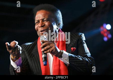 Roberto Blanco BEI der Verleihung der Goldenen sonne 2023 während der Sonnenklar.TV Gala im Wunderland Kalkar. Kalkar, 22.04.2023 Banque D'Images