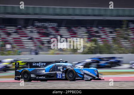 25 SIMPSON Kyffin (usa), ALLEN James (aus), LYNN Alexander (gar), Algarve Pro Racing, Oreca Gibson 07 - Gibson, action pendant les 4 heures de Barcelone 2023, 1st tour de la série européenne le Mans 2023 sur le circuit de Barcelone-Catalunya de 21 avril à 23, 2023 à Montmelo, Espagne - photo: Paulo Maria/DPPI/LiveMedia Banque D'Images