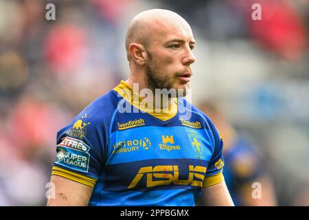 Lee Kershaw #18 de Wakefield Trinity pendant le match de la Super League Round 10 de Betfred Wigan Warriors vs Wakefield Trinity au DW Stadium, Wigan, Royaume-Uni, 23rd avril 2023 (photo de Craig Thomas/News Images) Banque D'Images