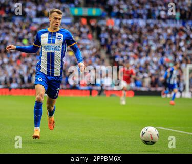 Solly Mars #7 de Brighton & Hove Albion lors du match semi-final de la coupe Emirates FA Brighton et Hove Albion vs Manchester United au stade Wembley, Londres, Royaume-Uni, 23rd avril 2023 (photo de Conor Molloy/News Images) Banque D'Images