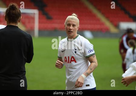 Londres, Royaume-Uni. 23rd avril 2023. Londres, Angleterre, 23 avril 2023: Bethany Angleterre (19 Tottenham Hotspur) avant le match de Super League de FA Womens entre Tottenham Hotspur et Aston Villa à Brisbane Road à Londres, Angleterre. (Alexander Canillas/SPP) crédit: SPP Sport Press photo. /Alamy Live News Banque D'Images