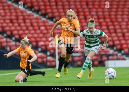 Glasgow, Royaume-Uni. 23rd avril 2023. Dans la demi-finale de la coupe écossaise féminine entre Glasgow City et le Celtic, joué à Hampden Park, Glasgow, Écosse, Royaume-Uni, Celtic gagné par 0 - 1, avec le but marqué par NATASHA FLINT, numéro celtique 26, en 19 minutes. Celtic va maintenant jouer les Rangers en finale le 28 mai 2023 à Hampden Park, Glasgow, Écosse crédit: Findlay/Alay Live News Banque D'Images