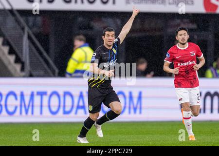 Alkmaar, pays-Bas. 23rd avril 2023. ALKMAAR, PAYS-BAS - AVRIL 23 : Pelle Clément de RKC Waalwijk pendant le match Eredivisie entre AZ et RKC Waalwijk au Stadion de l'AFAS sur 23 avril 2023 à Alkmaar, pays-Bas (photo de Patrick Goosen/Orange Pictures) crédit : Orange pics BV/Alay Live News Banque D'Images