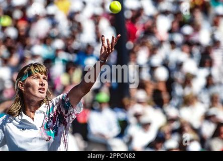 Steffi Graf (GER) en compétition aux 1991 Virginia Slims de Floride Banque D'Images