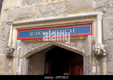 École de musique à la bibliothèque Bodleian de l'Université d'Oxford Banque D'Images