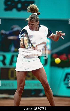 Steffi Graf (GER) en compétition à l'Open de France 1999 Banque D'Images