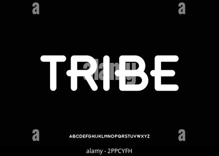 Vecteur de police de style sans serif moderne et unique Illustration de Vecteur