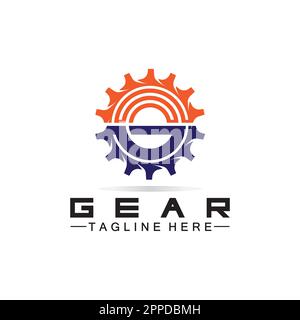 Modèle de conception du logo Letter G Gear Engineer Illustration de Vecteur