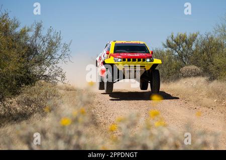 Hermosillo, Mexique . 24th avril 2023. 207 ZI Yuliang (chn), SHA He (chn), BAIC ORV, BAIC ORV BJ40, FIA W2RC, Action pendant la phase 1 du Sonora Rally 2023, 3rd tour du Championnat mondial de rallye-RAID 2023, autour de Hermosillo sur 24 avril 2023 à Hermosillo, Mexique - photo DPPI crédit: DPPI médias/Alamy Live News Banque D'Images