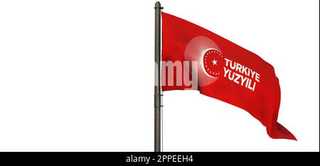 Türkiye Century, drapeau turc et slogan du parti Ak -AKP Banque D'Images