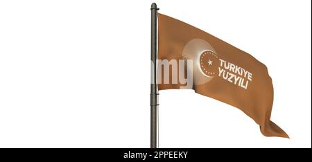 Türkiye Century, drapeau turc et slogan du parti Ak -AKP Banque D'Images