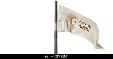 Türkiye Century, drapeau turc et slogan du parti Ak -AKP Banque D'Images