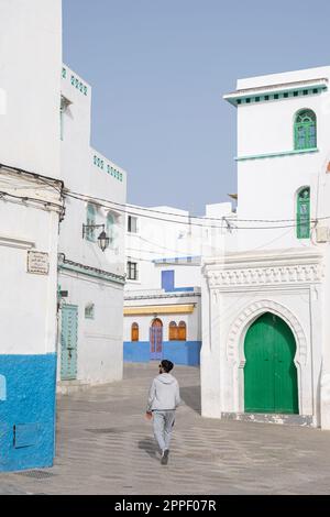 Place Ibn Khaldun, Asilah, maroc, afrique Banque D'Images