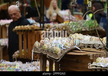 Ostermarkt auf der Freyung à Vienne - marché de Pâques sur le Freyung à Vienne Banque D'Images