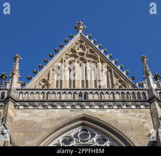 Façade de la Nouvelle cathédrale néo-gothique, Linz, Autriche Banque D'Images